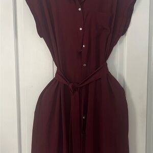 Maurices Deep Red Midi Dress